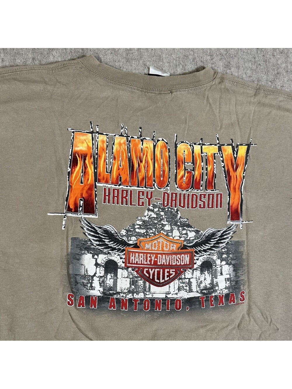 Vintage Y2K Harley Davidson T-Shirt Large? San Antonio Graphic Eagle Alamo